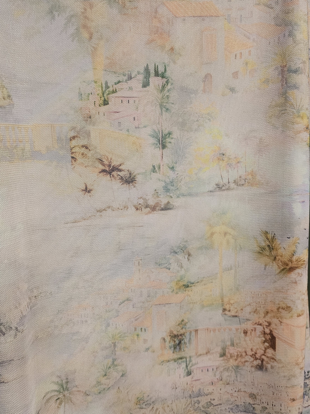 See You Monday Pastel Scenic Print Maxi Dress - Pink, Yellow, Blue - Picture 3 of 4